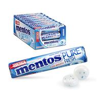 Mentos Gum Pure Fresh Freshmint 8 Piece roll (Pack of 24 Rolls)