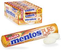 Mentos Gum Pure Fresh Tropical 8 Piece roll (Pack of 24 Rolls)