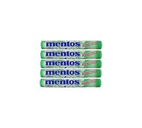 Mentos Rolls - Chewy Dragees Sweets (Spearmint, 5 Pack)