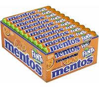 MENTOS - Soft Chews - Crisp Outer Shell and Soft Centre - Fanta Orange Flavour