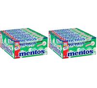 MENTOS - Soft Mints - Crisp Outer Shell and Soft Centre - Spearmint Flavour - 40 Rolls (Pack of 2)