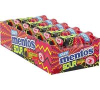 Mentos Sour Gum Strawberry Flavour 30g - Box of 10 (Sugar Free)