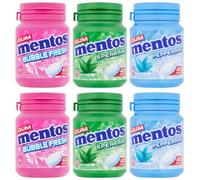 Mentos Sugar Free Chewing Gum 6 Pot Selection Bundle 2 x Spearmint, 2 x Peppermint, 2 x Bubble Fresh 40 pieces per tub