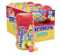 Mentos Sugar-Free Chewing Gum, Tropical, Red Fruit and Lime, Bulk, 50 Piece Bottle (Pack of 6)