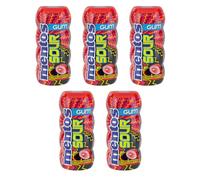 Menttos Sugar Free Sour Gum 15pc - Strawberry - Unleash The Tangy And Refreshing Flavour Of Menttos Sugar Free Sour Gum - Pack of 5