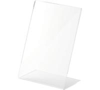 Menu Card Holder A4 Crystal Clear L-Shaped Stand