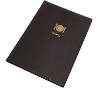 MENU Holder A4 Size 12 Pages - Restaurant Pub Hotel - Display CATTERING Table TOP Brown
