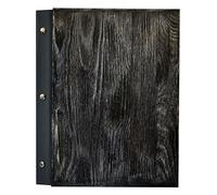 Menu Holder A4 Size Restaurant Pub Hotel Display Sign Leather Finish (Dark)