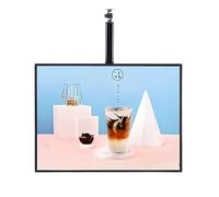 Menu Lightbox, Professional Restaurant Led Menu Board Backlit Light Box, The Screen Can Be Switched Between Horizontal and Vertical, and The Length and Angle Can Be Adjusted Hanging Black 50 * 70cm