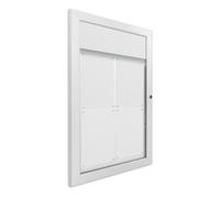 Menu Lightbox with Header, LED Illuminated,Lockable,Magnetic Promotional Display (Signal White, 4 x A4)