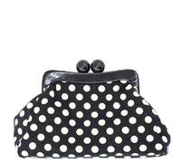 Menurra Clutch Purses For Women Evening Bags Polka Dot Shoulder Envelope Party Cross Body Handbags black Size: average size