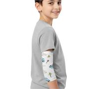 MENURSY Kids PICC Line Cover Arm Cast Sleeve Protector, Ultra-Soft Elbow Wound Nursing Supply with Non-Slip Silicone Gasket, Comfortable IV & Cast Protector for Children (White, S)