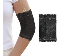 MENURSY PICC Line Lace Sleeve - Stylish Med Arm Cover, Soft Breathable IV & Cast Protector, Non-Slip Silicone Gasket, 1 Pc, Black, Large