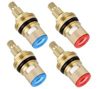 MenYiYDS 4 PCS UNIVERSAL FAUCET VALVE, REPLACEMENT VALVE FOR FAUCET CARTRIDGE, UNIVERSAL CERAMIC AND BRASS FAUCET BOX FOR HOME, OFFICE, KITCHEN FAUCET (RED, BLUE)