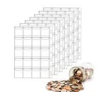 MenYiYDS 7 PCS COIN COLLECTING PAGE, COIN HOLDER GLOVE HOLDER STAMP POUCH PLASTIC STAMPS CURRENCY PROTECTION COIN COLLECTING ACCESSORIES (20 COMPARTMENTS)