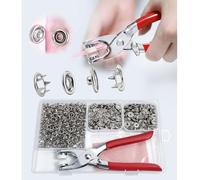 Menylon 200 Sets 9.5mm Poppers Fasteners with Snap Plier Kit, Nickel-Free