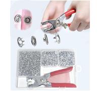 Menylon 200 Sets 9.5mm Snap Fasteners Kit with Snap Pliers, Poppers Fasteners - No Sewing Metal Snap Buttons Rust-Proof, Press Studs for Clothing, Bags, DIY Crafts