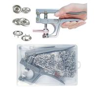 Menylon 200 Sets Poppers Press Studs Kit, 9.5mm Snap Fasteners with Upgraded Easy Press Pliers, No-Sew Metal Snaps, Rustproof Snap Buttons for Clothing, Fabric, DIY ＆ Craft