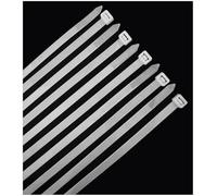 Menylon Extra Strong Cable Ties Heavy Duty 400mm x 8.8mm, White, 50 Pack | 40cm / 16 inch Long Large Zip Tie Wraps, 80kg/175lbs Tensile Strength & UV Resistant, Plastic Virgin Nylon PA66, Self-Locking