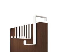 Menz Over Door Hanger - 10 pcs. in White - Coat Hooks 3.6 cm (1.4") + 4.1 cm (1.6") - Over Door Hook for Hanging Clothes, Coat Rack