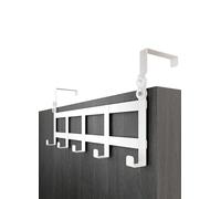 Menz Over Door Hanger - White Coat Hanger for Door Depth 4.1 cm (1.6") & 4.6 cm (1.8"), Coat Hooks - Sturdy Hangers for Clothes Türhakenleiste Budget Weiß austauschbar 41_46mm UK