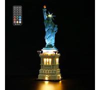 MENZAVA LED Light Kit (Remote Control) Compatible with Lego 21042 Statue of Liberty Architecture Building Blocks Model - Model Set NOT Included