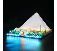 MENZAVA LED Light Set Compatible with LEGO 21058 Great Pyramid of Giza Architecture Building Blocks Model - Model Set NOT Included