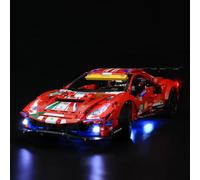 MENZAVA LED Light Set Compatible with LEGO 42125 Ferrari 488 GTE “AF Corse #51” Technic Building Blocks Model - Model Set NOT Included
