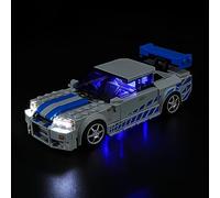 MENZAVA LED Light Set Compatible with LEGO 76917 2 Fast 2 Furious Nissan Skyline GT-R (R34) Speed Champions Building Blocks Model - Model Set NOT Included