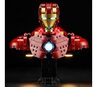 MENZAVA LED Light Set Compatible with LEGO Iron Man MK4 Bust 76327 Building Blocks Model - Model Set NOT Included