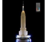 MENZAVA LED Light Set (Remote Control) Compatible with LEGO 21046 Empire State Building Architecture Building Blocks Model - Model Set NOT Included