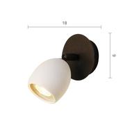 Menzel Provence matt wall spot, ceramic lampshade