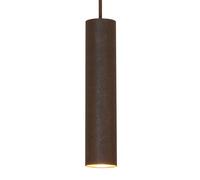 Menzel Solo Pipe pendant light, brown-black