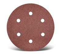 MENZER RED Hook & Loop Sanding Discs, 225 mm, 6 Holes, f. Drywall Sanders, Aluminium oxide (PU 10) G24