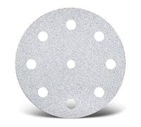 MENZER WHITE Hook & Loop Sanding Discs, 125 mm, 9 Holes, f. Random Orbital Sanders, Aluminium oxide (PU 50) G80