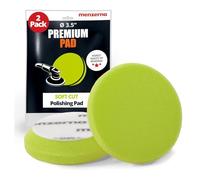 menzerna 3.5 Inch 2X Premium Polishing Pads Finish I High Shine Finishing Buffer Pad I Body Repair Buffing & Polishing I with Safety Edge, Velcro Attachment I Washable & Long Lasting