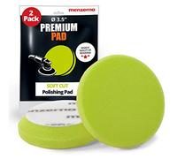menzerna 3.5 Inch 2X Premium Polishing Pads Finish I High Shine Finishing Buffer Pad I Body Repair Buffing & Polishing I with Safety Edge, Velcro Attachment I Washable & Long Lasting