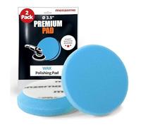 menzerna 3.5 Inch 2X Premium Polishing Pads for WAXING Sealing & Protection I Body Repair Buffing & Polishing Pads with Safety Edge & Velcro Attachment I Washable & Long Lasting