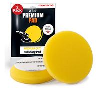 menzerna 3.5 Inch 2X Premium Polishing Pads Medium Cut for Medium Fine Polishing I Body Repair & Detailing Pads with Safety Edge & Velcro Attachment I Washable & Long Lasting