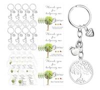 MEOAlBkey 16 Pack Teacher Appreciation Gifts Set, Thank You Teacher Keychains with Cards & Organza Bags Perfect for End of School Year Retirement Christmas Thoughtful Gifts for Elementary/Secondary/N