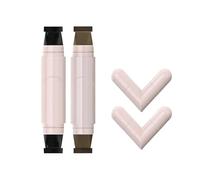 MEOAlBkey 2pcs Rotatable Eyeliner Stamp Pen,Black & Brown Winged Eyeliner Stamp Waterproof & Smudge-Proof Quick Shaping Tool with Left/Right Eye Marked for Beginners & Makeup Lovers