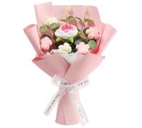 MEOAlBkey Crochet Flowers Bouquet, Artificial Floral Arrangement, Handmade Knitted Rose Arrangement, for Girl, Women, Moms, Teachers, and Loved Ones