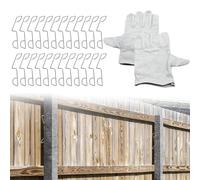 MEOAlBkey Fence Panel Clips and Wedges, 25PCS Heavy-Duty Stainless Steel for Panel and Post Stabilization, No-Tool Installation for Wooden/Vinyl Fences in Garden Patio & Backyard