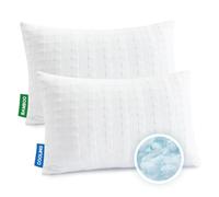 Meoflaw Cooling Pillows for Sleeping, Standard Size Set of 2, Shredded Memory Foam Bed Pillow with Double Sided Material Pillowcase, Adjustable Loft Standard Pillow for Side & Back Sleeper
