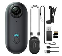 Meoilkolnm 4K 128GB Mini Body Camera, Wearable Action Body Cam, Thumb Size Hands Free Recording Body Worn Camera, Premium Portable Camcorder Mount Anywhere for Work, Travel, Pet Walking (Black)
