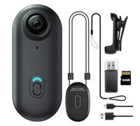Meoilkolnm 64GB FHD 1080P Mini Body Camera, Wearable Action Body Cam, Thumb Size Hands Free Recording Body Worn Camera, Premium Portable Camcorder Mount Anywhere for Pet Walking, Work, Travel (Black)