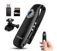 Meoilkolnm Mini Body Camera with Audio Video Recording 1080P 64GB Portable POV Motion Detection Video Recorder with Magnetic Pocket DV Portable for Cycling, Pets