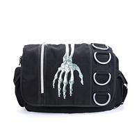 MEOKIM Gothic backpack trend canvas bag skull personality men and women casual backpack Halloween backpack, Shoulder Bag Style One, Classic