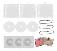 Meokro 3pcs Mini NFC Functional CD Disc Case Key Chain Peripheral Commemorative Album Key Holder for DIY Backpack Pendant