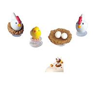 Meokro Cute 3D Chicken Hole Shoe Charms, DIY Matching Decoration, Chicken, Decoration Charms for Shoes with Holes, Accessories Boys and Girls, 7 PCS, Resin, No, white